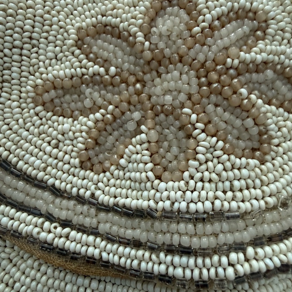 Vintage/Antique Beaded Floral Pattern small carry bag